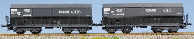 Set of 2 Ore transport cars type Fal of USINOR ACIERS<br /><a href='images/pictures/LS_Models/30212.jpg' target='_blank'>Full size image</a>